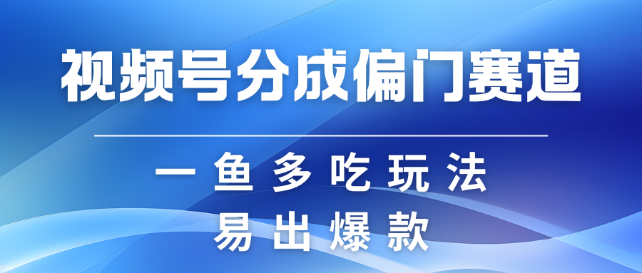 视频号创作者分成计划偏门类目，容易爆流，实拍内容简单易做-志拓网创
