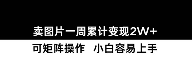 小红书【卖图片】一周累计变现2W+小白易上手-志拓网创