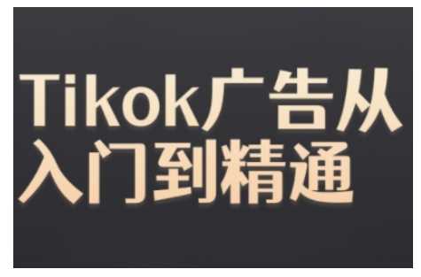 Tiktok Ads实操教程，Tiktok广告从入门到精通-志拓网创