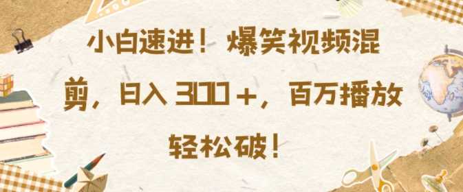 小白速进，爆笑视频混剪，日入3张，百万播放轻松破【揭秘】-志拓网创