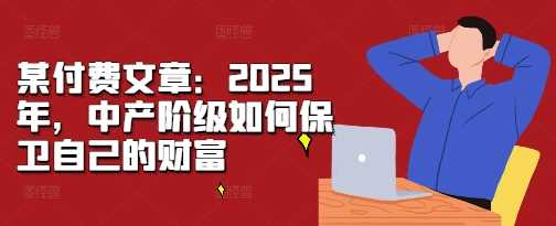 某付费文章：2025年，中产阶级如何保卫自己的财富-志拓网创