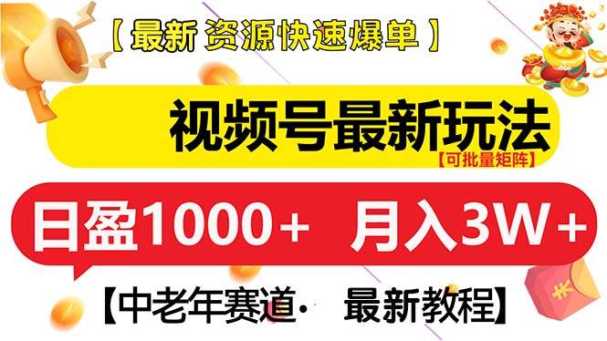 （13530期）视频号最新玩法 中老年赛道 月入3W+-志拓网创