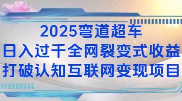 2025弯道超车日入过K全网裂变式收益打破认知互联网变现项目【揭秘】-志拓网创