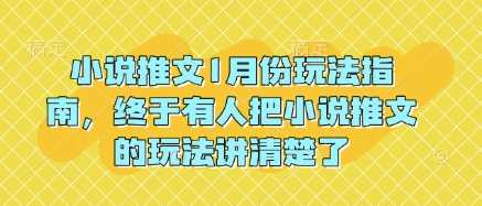 小说推文1月份玩法指南，终于有人把小说推文的玩法讲清楚了!-志拓网创