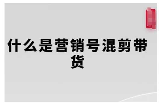 营销号混剪带货，从内容创作到流量变现的全流程，教你用营销号形式做混剪带货-志拓网创