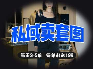 私域卖套图每天3-5单，每单利润99-志拓网创
