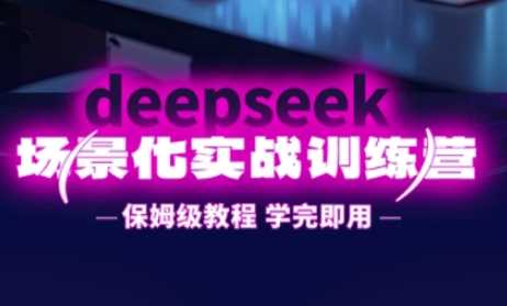 DeepSeek场景化实战训练营，保姆级教程，学完即用，手把手教你用DeepSeek提升效率-志拓网创