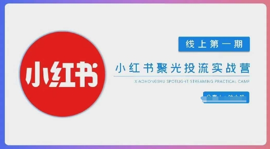 小红书聚光陪跑第一期，教你从0到1玩转小红书聚光投流，搭建小红书付费投流团队，更快的见到效果-志拓网创