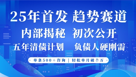 2025年首次公开，真正的事业型赛道，客咨不断，单月轻松破W-志拓网创