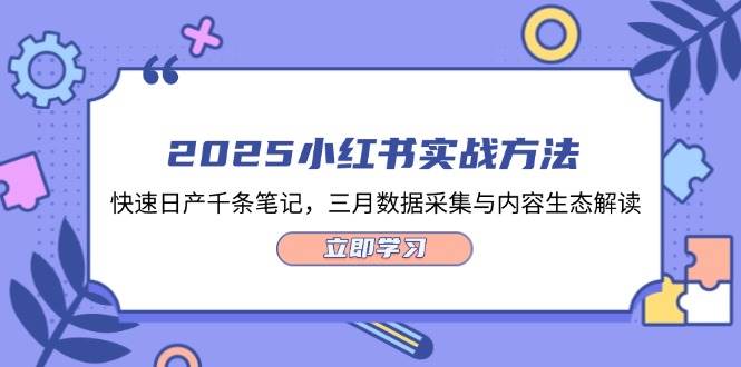 2025小红书实战方法，快速日产千条笔记，三月数据采集与内容生态解读-志拓网创