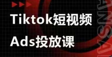 Ads视频投放课，tiktok短视频广告投放课-志拓网创