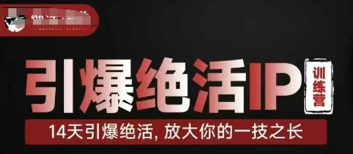 引爆绝活IP训练营，14天引爆绝活，放大你的一技之长-志拓网创