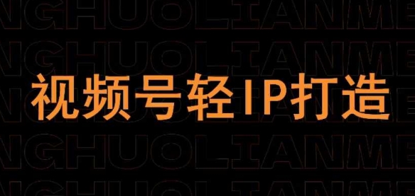 视频号线上课程，视频号轻IP打造-志拓网创