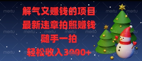 解气又挣钱的项目，最新违章拍照挣钱，随手一拍，轻松收入多张【揭秘】-志拓网创