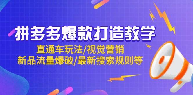 （14681期）拼多多爆款打造教学：直通车玩法/视觉营销/新品流量爆破/最新搜索规则等-志拓网创