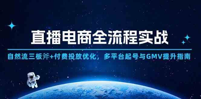 直播电商全流程实战：自然流三板斧+付费投放优化,多平台起号与GMV提升指南-志拓网创