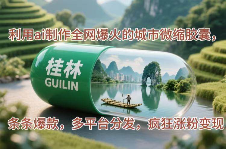 （14704期）利用ai制作全网爆火的城市微缩胶囊，条条爆款，多平台分发，疯狂涨粉变现-志拓网创