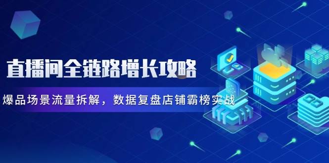 （14721期）直播间全链路增长攻略，爆品场景流量拆解，数据复盘店铺霸榜实战-志拓网创