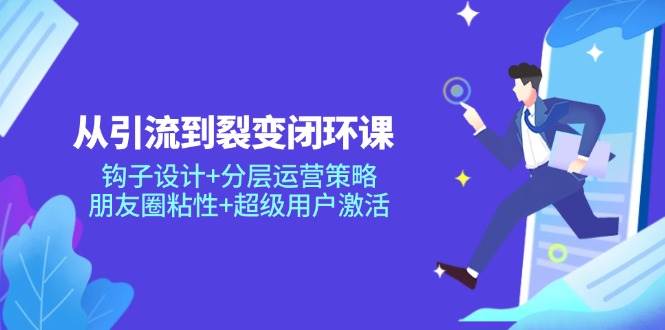 从引流到裂变闭环课：钩子设计+分层运营策略，朋友圈粘性+超级用户激活-志拓网创