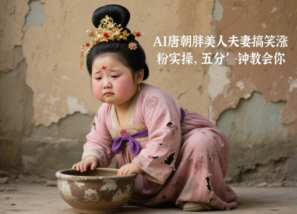 AI唐朝胖美人夫妻搞笑涨粉实操，五分钟教会你-志拓网创