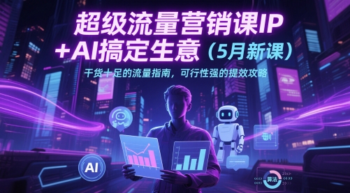 超级流量营销课IP+AI搞定生意（5月新课）干货十足的流量指南，可行性强的提效攻略-志拓网创