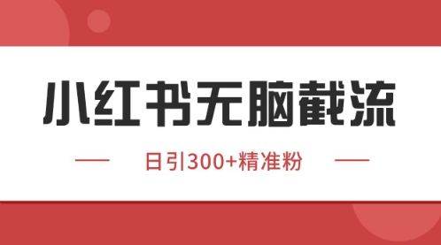 小红书只要你有同行就能获客，独家野路子获客玩法，暴力截流【揭秘】-志拓网创