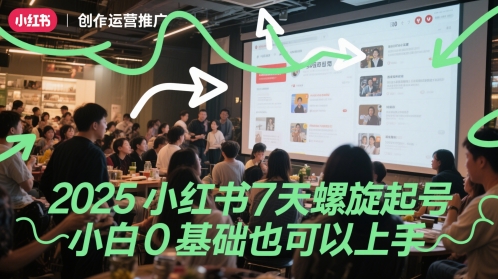 2025小红书7天螺旋起号，小白0基础也可以上手-志拓网创