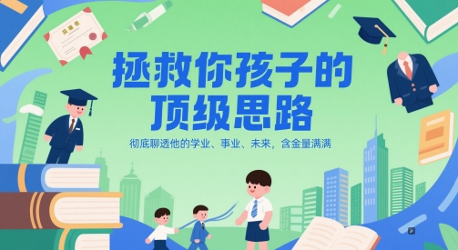 付费文章：拯救你孩子的顶级思路，彻底聊透他的学业、事业、未来，含金量满满-志拓网创