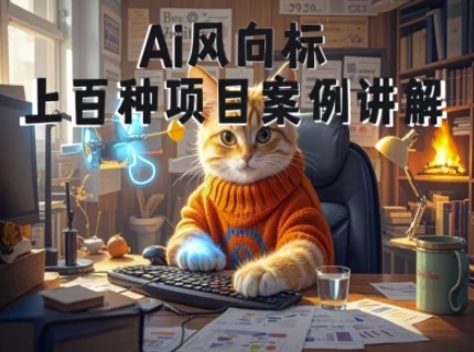 Ai风向标-附100种项目案例玩法-0基础小白到大神ai视频商业应用教学-志拓网创