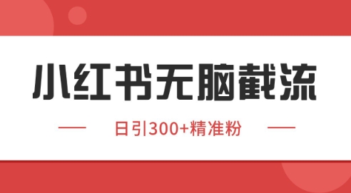 小红书截流同行客源，独家野路子获客玩法 日引200+暴力获客【揭秘】-志拓网创