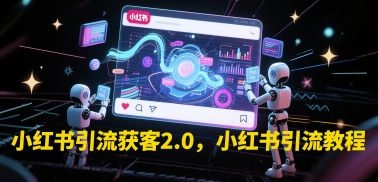小红书引流获客2.0，小红书引流教程-志拓网创