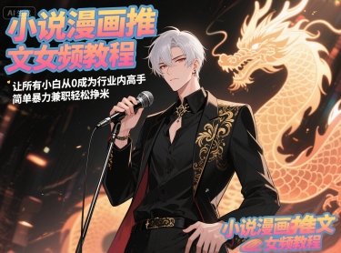 小说漫画推文女频教程，让所有小白从0成为行业内高手，简单暴力兼职轻松挣米-志拓网创