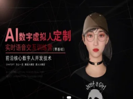 AI数字虚拟人定制，实时语音交互训练营（零基础），前沿核心数字人开发技术-志拓网创