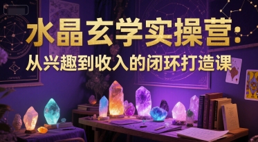 水晶玄学实操营：从兴趣到收入的闭环打造课-志拓网创