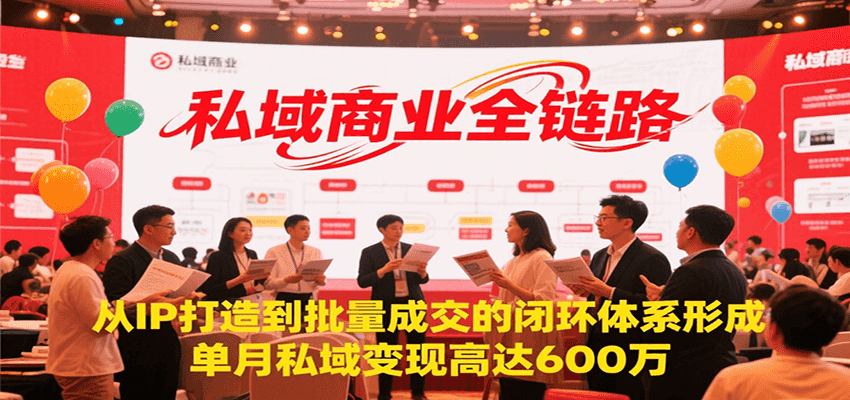 私域商业全链路，从IP打造到批量成交的闭环体系形成，单月私域变现600万-志拓网创