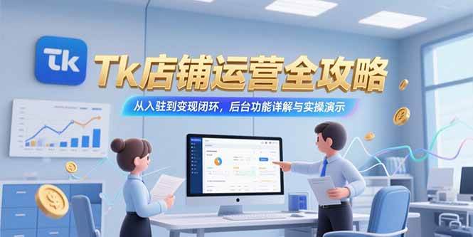 （15345期）Tk店铺运营全攻略，从入驻到变现闭环，后台功能详解与实操演示-志拓网创