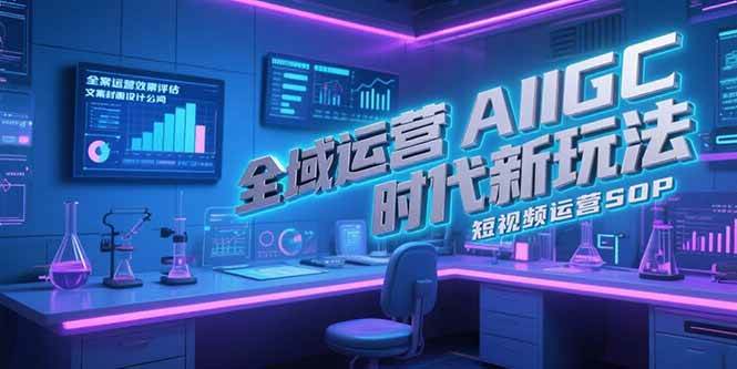 （15327期）全域运营AIGC时代新玩法，文案封面设计公式，短视频运营SOP-志拓网创