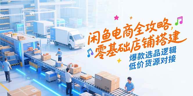 （15325期）闲鱼电商全攻略，零基础店铺搭建，爆款选品逻辑，低价货源对接-志拓网创