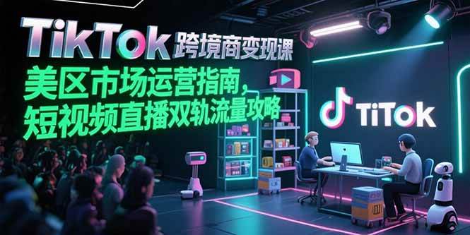 （15344期）TikTok跨境电商变现课，美区市场运营指南，短视频直播双轨流量攻略-志拓网创