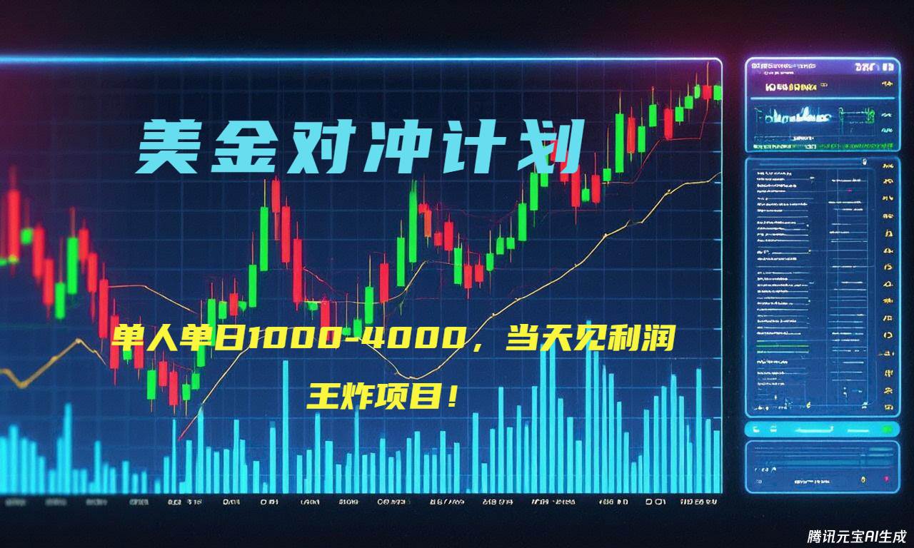 （15333期）2025年最暴力项目“美金先登计划”最新最强对冲战法，每日实际收益1K-4K-志拓网创