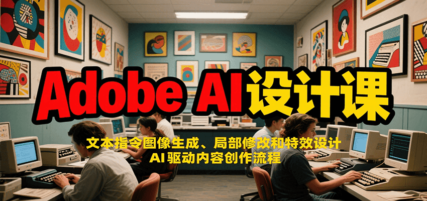 Adobe AI设计课：文本指令图像生成、局部修改和特效设计，AI驱动内容创作流程-志拓网创