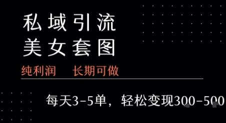 私域卖套图每天3-5单   每单利润99-2张+-志拓网创