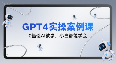 GPT4实操案例课，0基础AI教学，小白都能学会-志拓网创