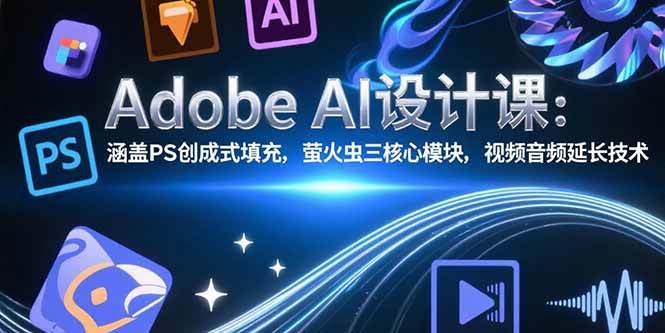 （15469期）Adobe AI设计课：涵盖PS创成式填充，萤火虫三核心模块，视频音频延长技术-志拓网创