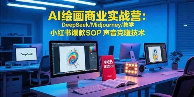 （15460期）AI绘画商业实战营：DeepSeek/Midjourney/教学 小红书爆款SOP 声音克隆技术-志拓网创
