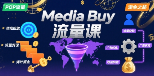 Media Buy之POP流量课，带你开启海外Media Buy淘金之路-志拓网创