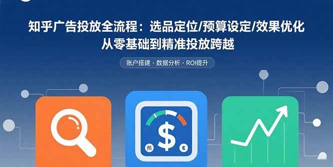 （15774期）知乎广告投放全流程：选品定位/预算设定/效果优化 从零基础到精准投放跨越-志拓网创