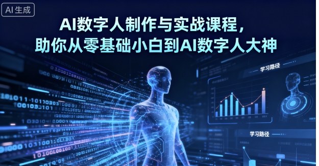 AI数字人制作与实战课程，助你从零基础小白到AI数字人大神-志拓网创