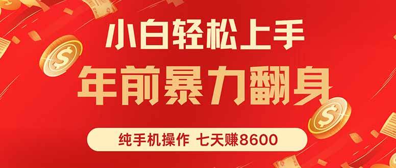 （16080期）七天狂赚8600，小白纯手机操作，日入1000+-志拓网创