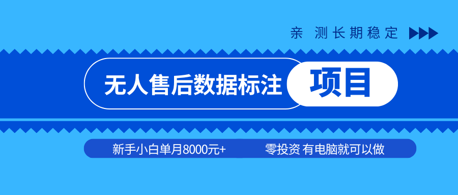 无人店数据标准项目，亲测一月稳定6000+，零投资-志拓网创